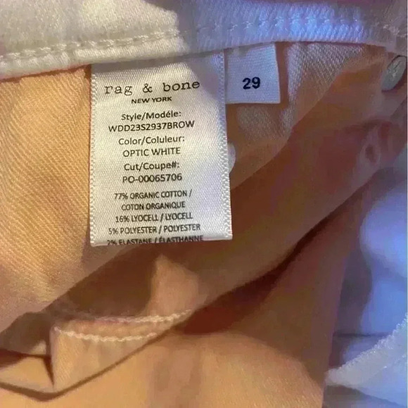 NEW RAG & Bone Casey High-Rise Ankle Cropped Flare White Size 29 - Picture 7 of 10